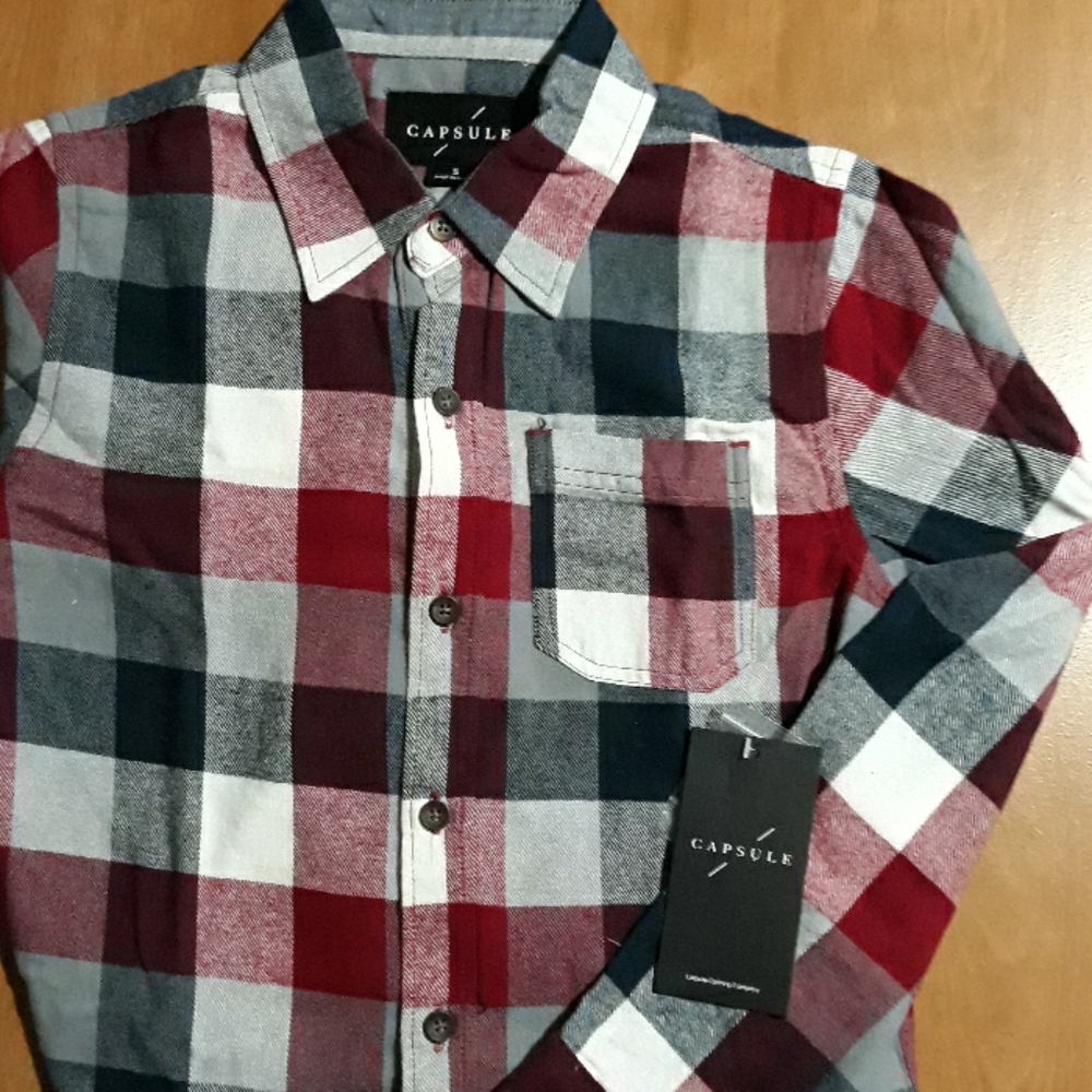 Boys small long sleeve flannel